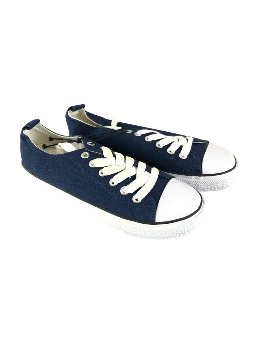 Twisted Womens Sneakers Low Top Canvas Lace Up Navy Blue Size 6